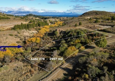 Barrancas de Dina Huapi lote 378 barrio privado a 15 km de Bariloche vigilancia plano vistas amenities tenis SUM